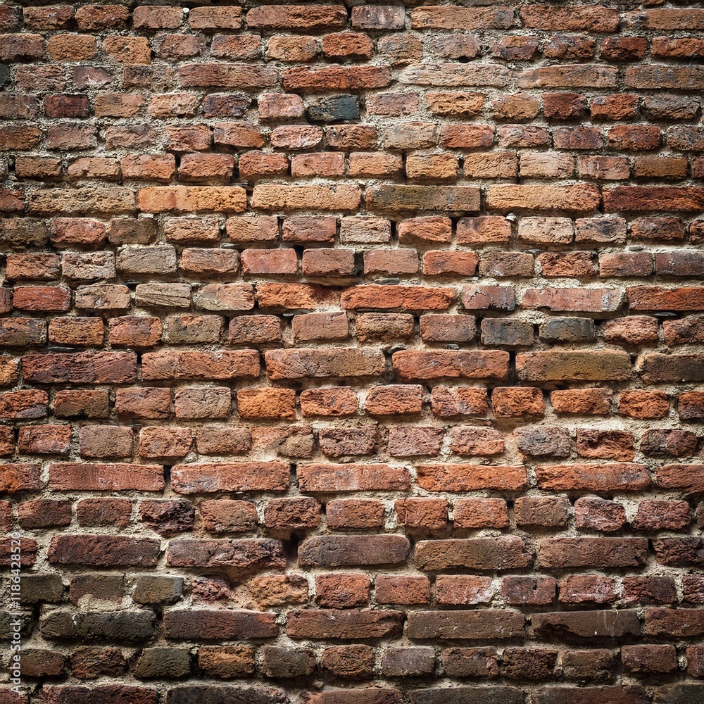 Obraz premium Old wall background with stained aged bricks