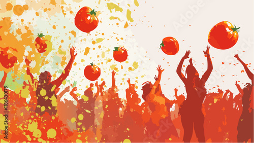 Tomato Fight in Spain- La Tomatina Festival photo