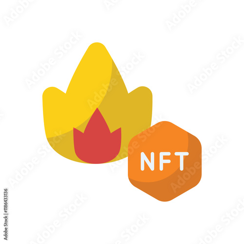 Burn Nft vector icon