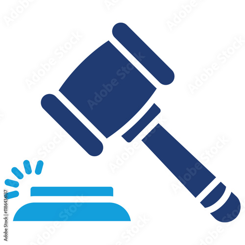 Legal Gavel Icon Element For Design