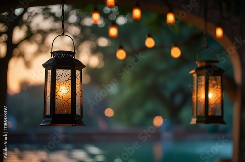christmas lantern in the night