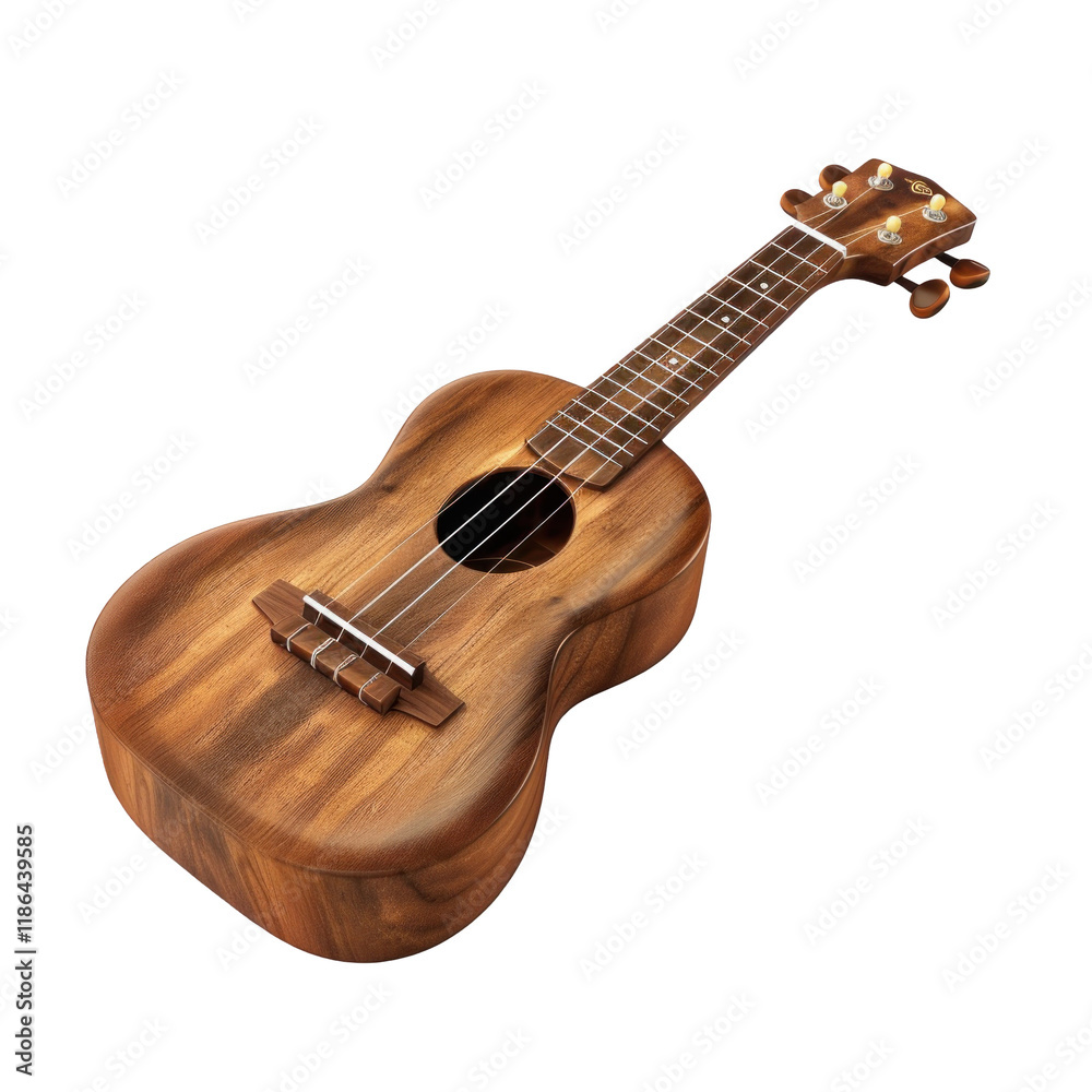 Fototapeta premium Photorealistic Ukulele on Isolated Clean transparent background for Music and Art Projects