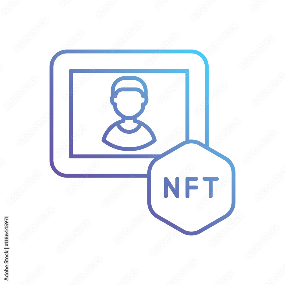 Fototapeta premium Nft Photo vector icon