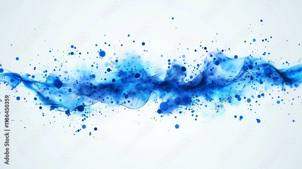 Fototapeta premium Abstract background with blue dots and connection lines, a digital technology banner for website design or business concept vector illustration on a white background