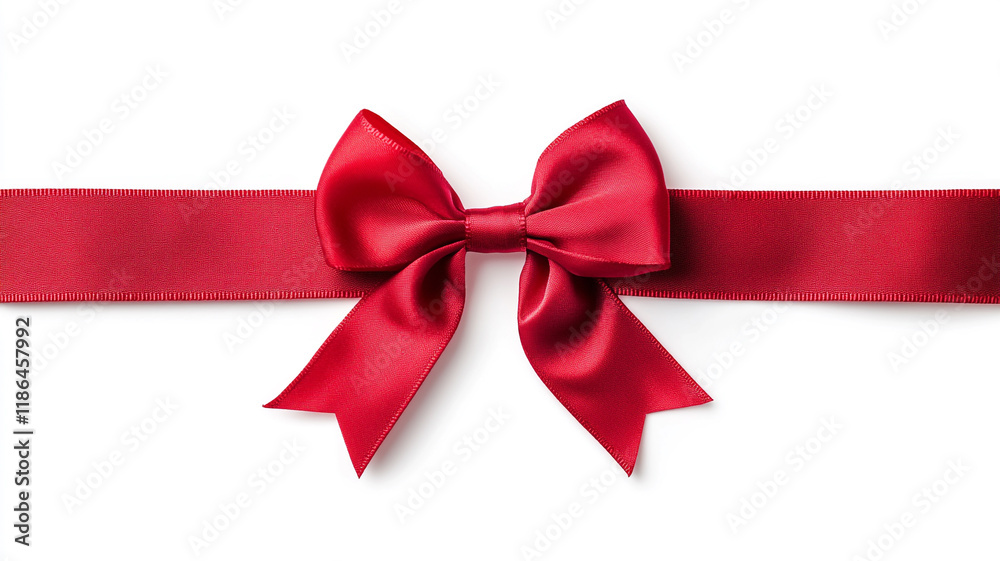 Red ribbon banner isolated on a white background Red ribbon banner isolated on a white background