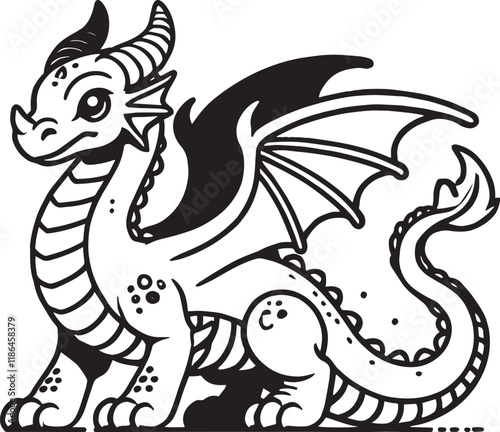 illustration of a cartoon dragon