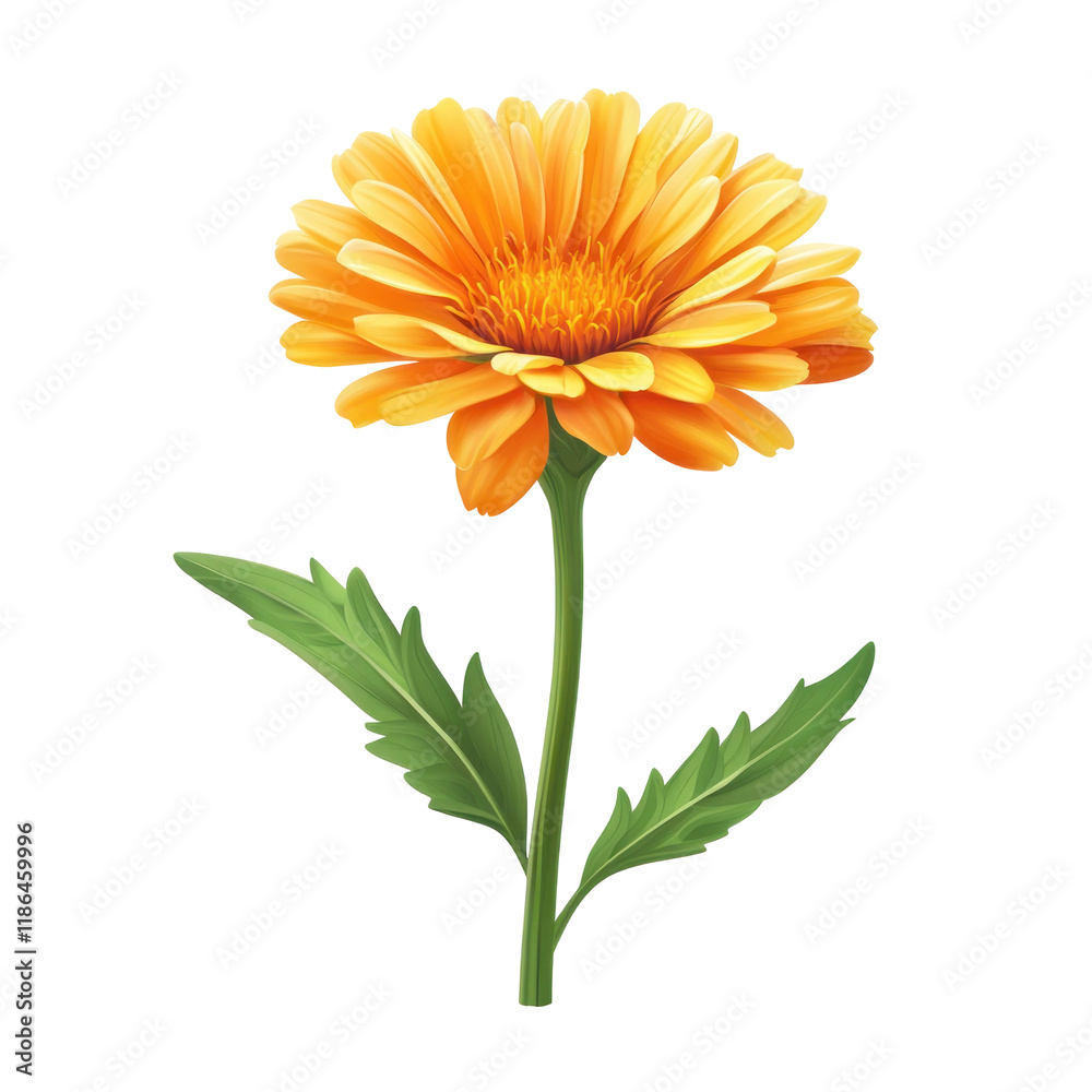 Isolated Calendula Flower on a Clean transparent background for Elegant and Bright Floral Designs Isolated Calendula Flower on a Clean transparent background for Elegant and Bright Floral Designs