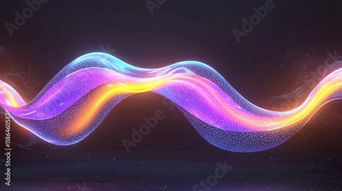Captivating Vibrant Wave of Luminescent Light in a Futuristic City with Dreamlike Quantum Fluctuations  Abstract digital artwork with cinematic lighting ultramodern architecture and a dynamic