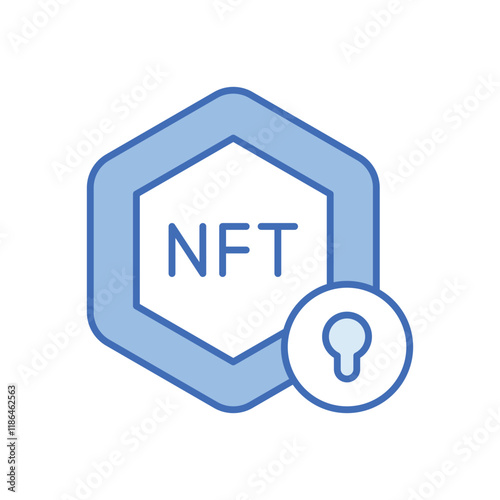 Secured Token vector icon