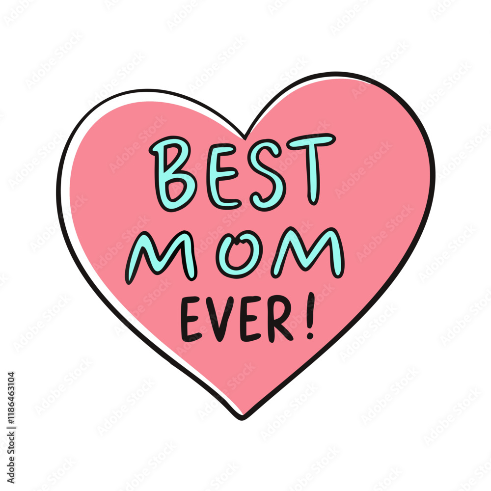 heart with best mom ever vector icon, mother’s day vector illustration - simple illustration of heart with best mom ever perfect for logos, and mother’s day -themed designs. heart with best mom ever vector icon, mother’s day vector illustration - simple illustration of heart with best mom ever perfect for logos, and mother’s day -themed designs.