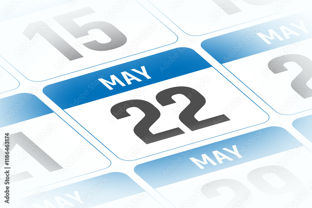 22 May calendar day vector illustration 22 May calendar day vector illustration