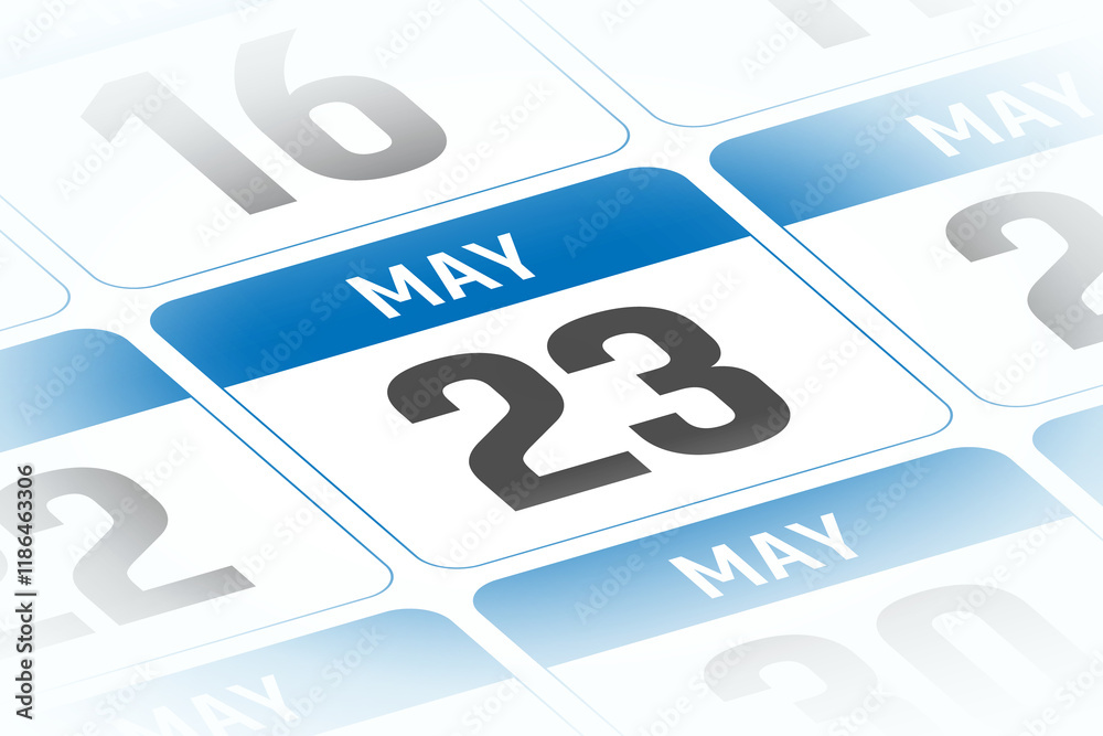 23 May calendar day vector illustration 23 May calendar day vector illustration