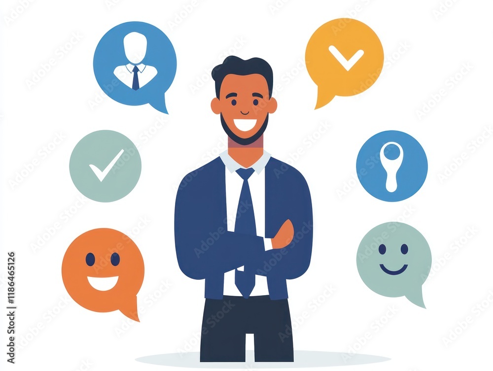 Customer Experience Manager - Customer experience manager analyzing feedback or interacting with customers, in business attire, on a White Background. Customer Experience Manager - Customer experience manager analyzing feedback or interacting with customers, in business attire, on a White Background.