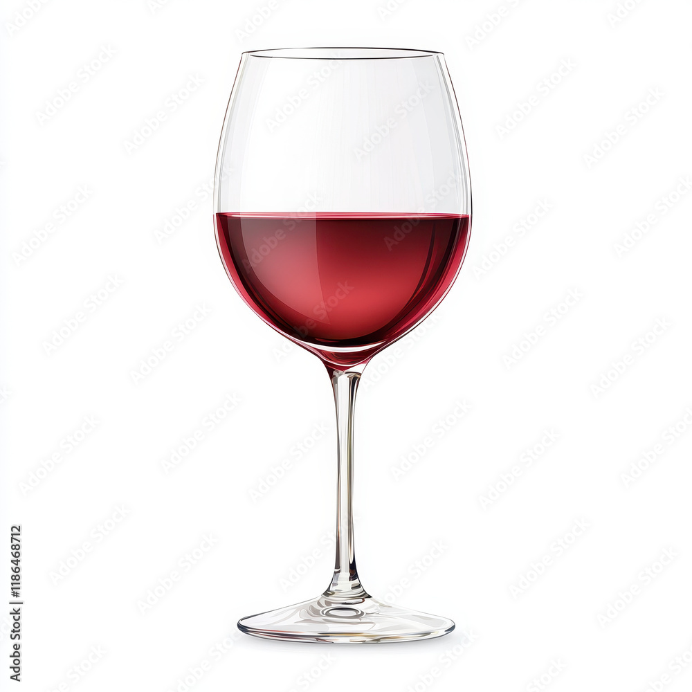 glass of red wine in elegant stemware, showcasing rich tones and clarity glass of red wine in elegant stemware, showcasing rich tones and clarity