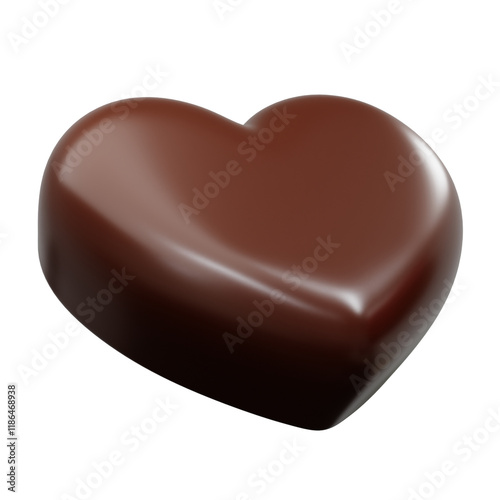 3D  Heart Shaped Chocolate for Valentine's Day, Valentine's Day Concept theme design	