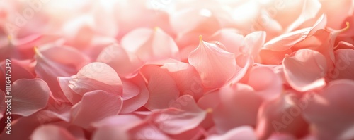 pink flower petals, beautiful floral background, dreamy, soft light, artistic arrangement, floating elements, abstract nature scene, romantic atmosphere with a gentle touch