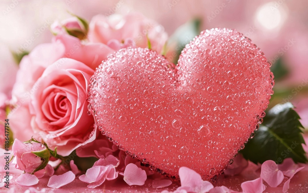 Fototapeta premium Saint Valentines Day pink background
