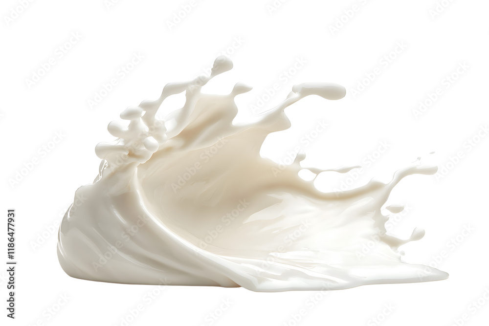 Splash of milk or cream isolated on a transparent background Splash of milk or cream isolated on a transparent background