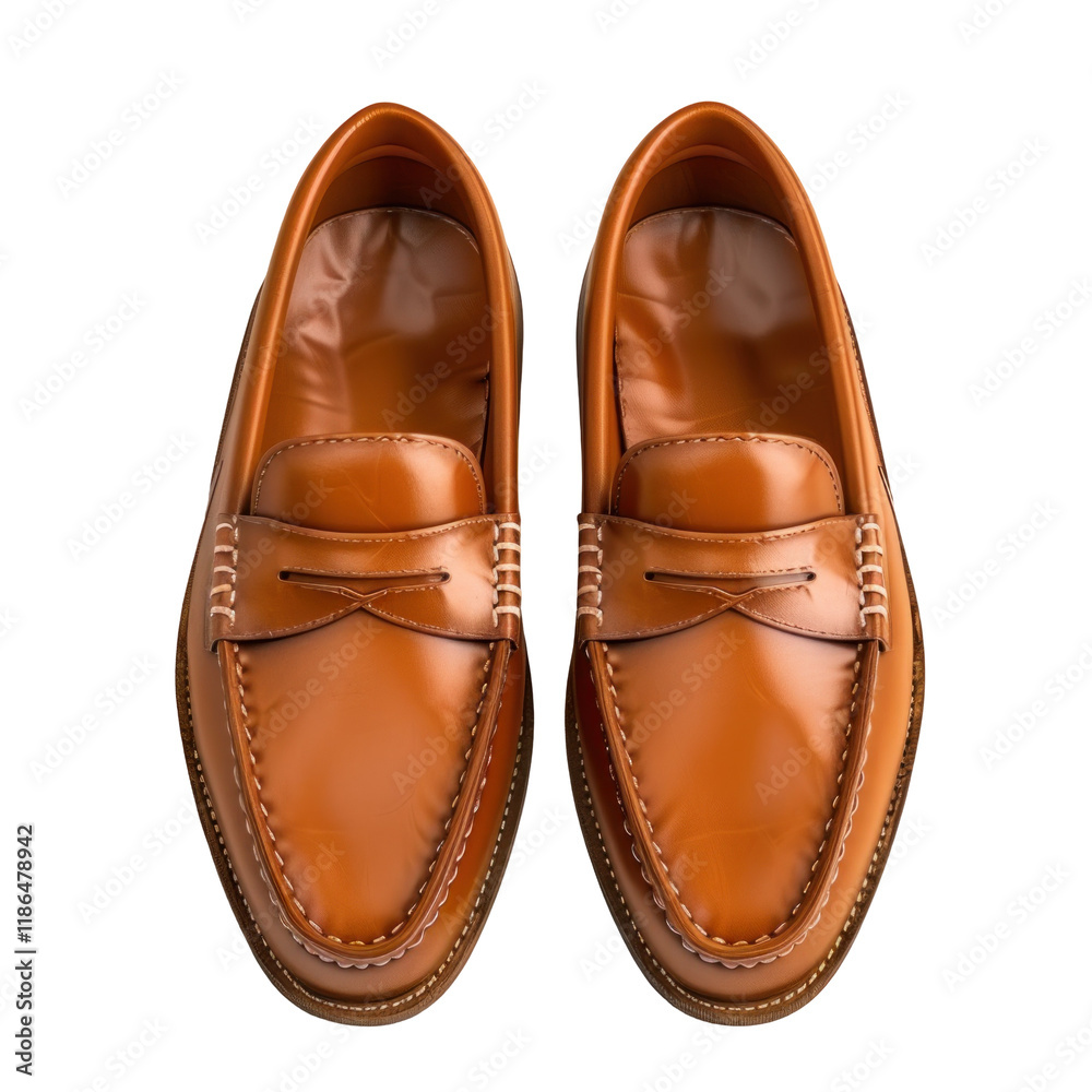 Realistic Photorealistic Brown Loafers Isolated on Clean transparent background for Fashion and Footwear Concepts Realistic Photorealistic Brown Loafers Isolated on Clean transparent background for Fashion and Footwear Concepts