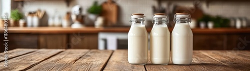 Retro Glass Milk Bottles in...