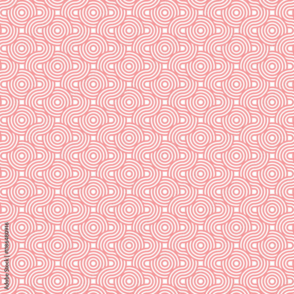 Seamless Pink Concentric Circle Pattern – Modern Geometric Background Design Seamless Pink Concentric Circle Pattern – Modern Geometric Background Design