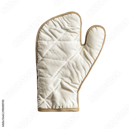 Clean White Oven Mitt Isolated on transparent background for Kitchen Use in Cooking and Baking Activities