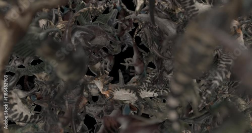 Wallpaper Mural 3D Dinosaurs Fall Animation On Transparent Alpha Channel Torontodigital.ca