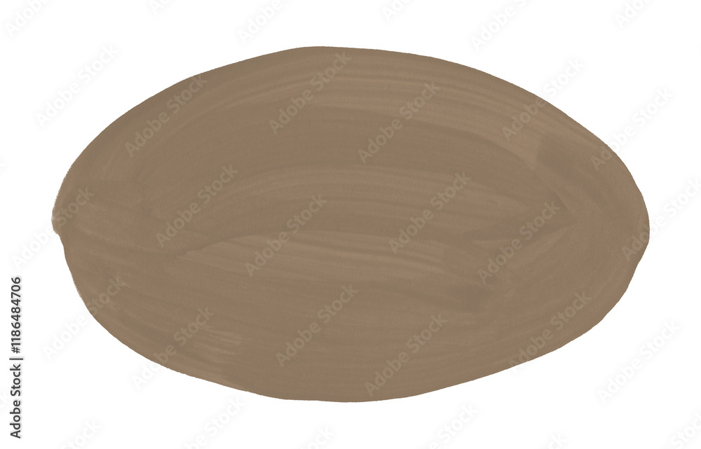 Paint brush texture shape stroke. Artistic gouache drawn template with smear. Neutral painting element in brown color. Textured hand painted shape, object, form, figure, background Paint brush texture shape stroke. Artistic gouache drawn template with smear. Neutral painting element in brown color. Textured hand painted shape, object, form, figure, background
