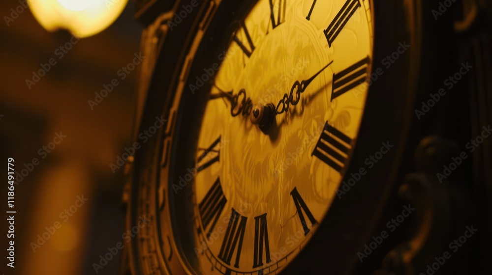 Closeup of an Antique Clock Face Closeup of an Antique Clock Face