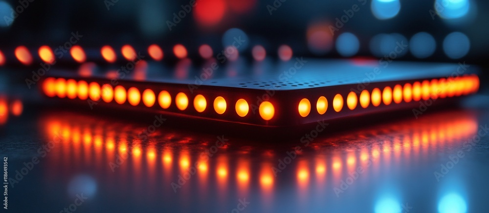 Illuminated Device: A Close-Up of a Technological Marvel Illuminated Device: A Close-Up of a Technological Marvel