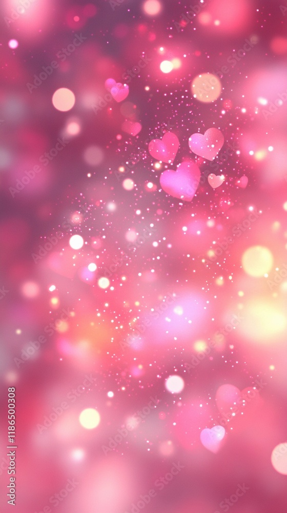 Blurred glowing heart bokeh scattered over a muted lilac background, perfect for romantic themes, book illustration style Blurred glowing heart bokeh scattered over a muted lilac background, perfect for romantic themes, book illustration style