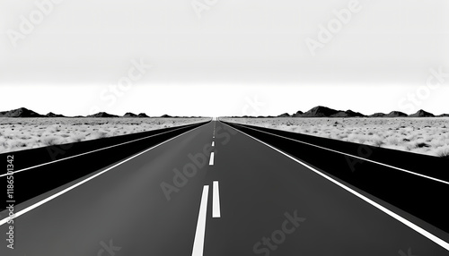 Travel route icon - Black highway clipart isolated

