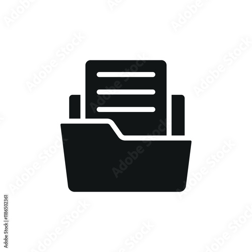 File holder icon with a sleek and professional design, perfect for enhancing office, organization, or business-themed projects
