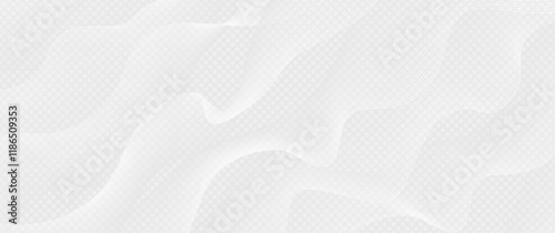Premium background design with white line pattern and halftone light gray background. Abstract futuristic vector template for cover design, business banner, brochure, prestigious voucher, luxe invite.