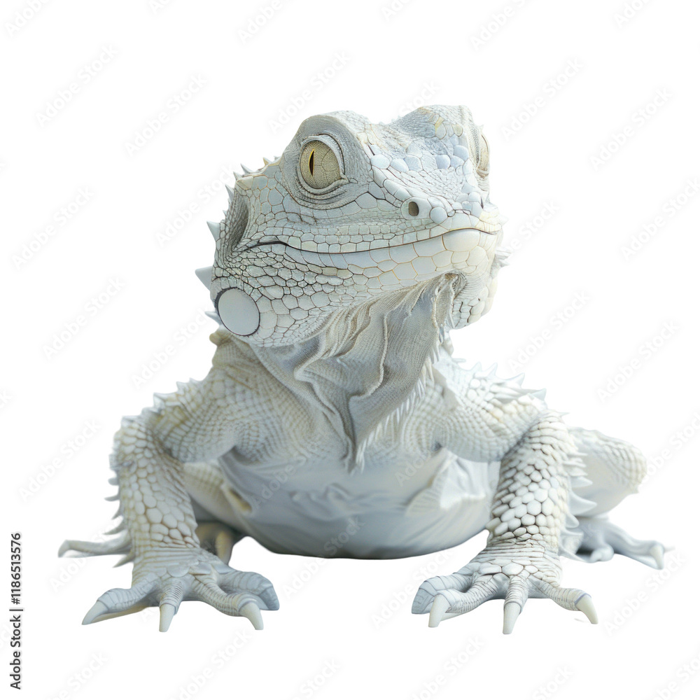 Obraz premium Photorealistic Isolated Lizard on Clean transparent background for.