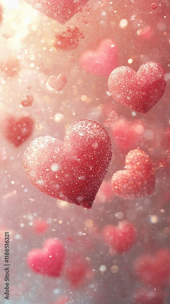 Glowing heart-shaped bokeh lights blurred over a pastel background, perfect for romantic themes, book illustration style Glowing heart-shaped bokeh lights blurred over a pastel background, perfect for romantic themes, book illustration style
