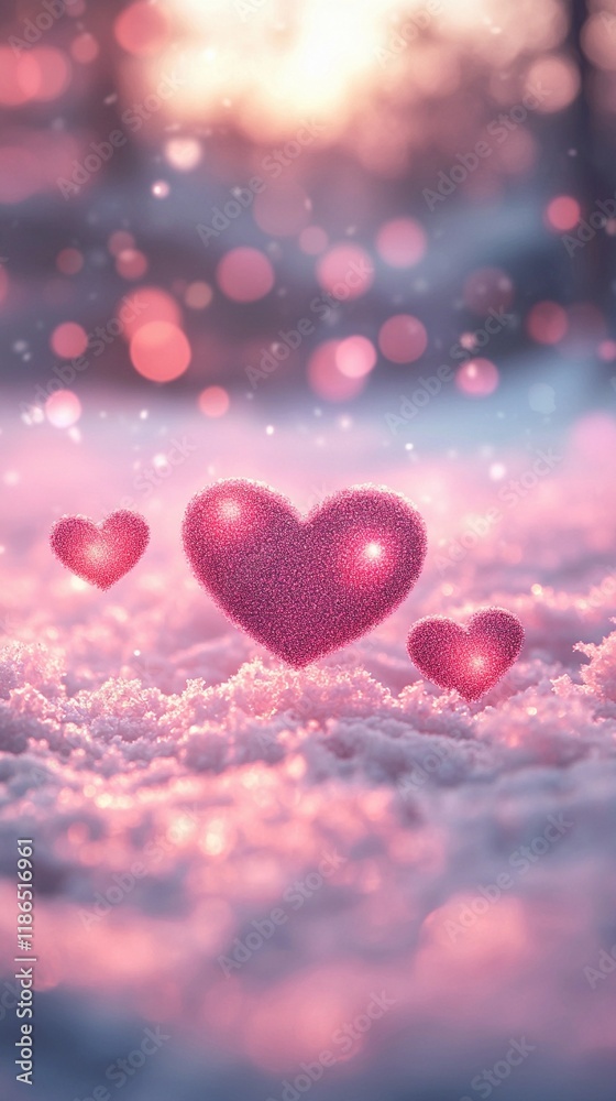 Glowing heart-shaped bokeh lights blurred over a pastel background, perfect for romantic themes, book illustration style Glowing heart-shaped bokeh lights blurred over a pastel background, perfect for romantic themes, book illustration style
