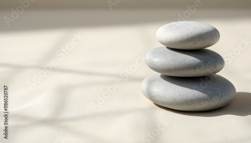 zen, stones, stacked, smooth, neutral, cloth, surface, soft, natural, lighting, plain, background, balance, harmony, calm, minimalist, serene, tranquil, meditative, peaceful, nature, simplicity, photo