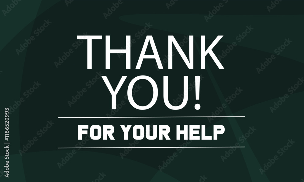 Fototapeta premium Thank you for your help