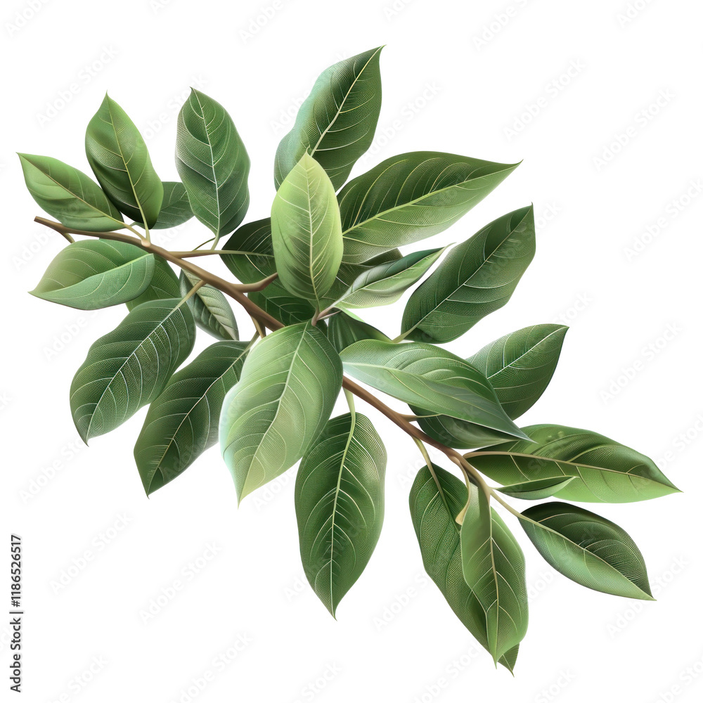Isolated Laurel Leaves on a Clean transparent background for Photorealistic Nature Imagery and Design Projects Isolated Laurel Leaves on a Clean transparent background for Photorealistic Nature Imagery and Design Projects