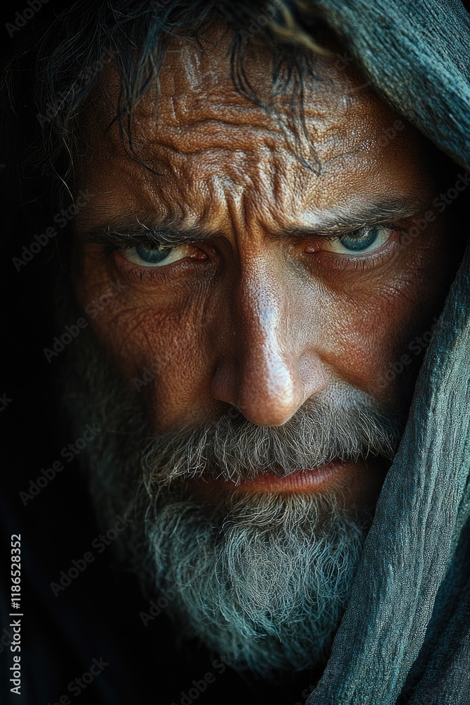 Portrait of a bearded man, perfect for editorial or commercial use Portrait of a bearded man, perfect for editorial or commercial use