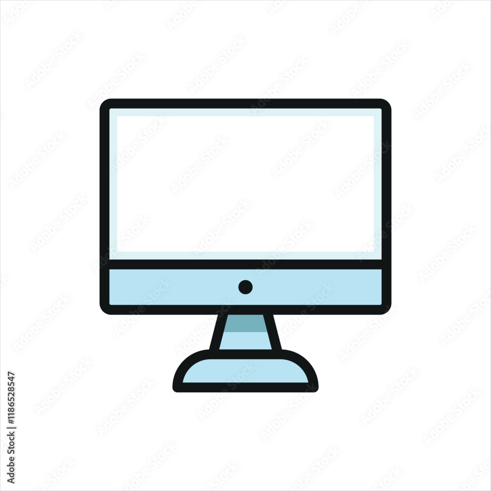 Computer icon featuring a clean and modern style, ideal for adding a professional touch to IT, communication, or education-themed projects Computer icon featuring a clean and modern style, ideal for adding a professional touch to IT, communication, or education-themed projects