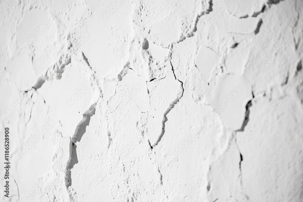 Obraz premium Old cracked concrete wall in monochrome