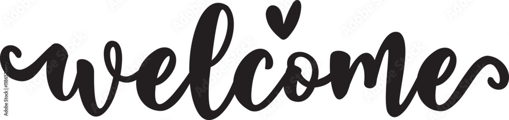 Welcome typography design on plain white transparent isolated background for sign, card, shirt, hoodie, sweatshirt, apparel, tag, mug, icon, poster or badge Welcome typography design on plain white transparent isolated background for sign, card, shirt, hoodie, sweatshirt, apparel, tag, mug, icon, poster or badge