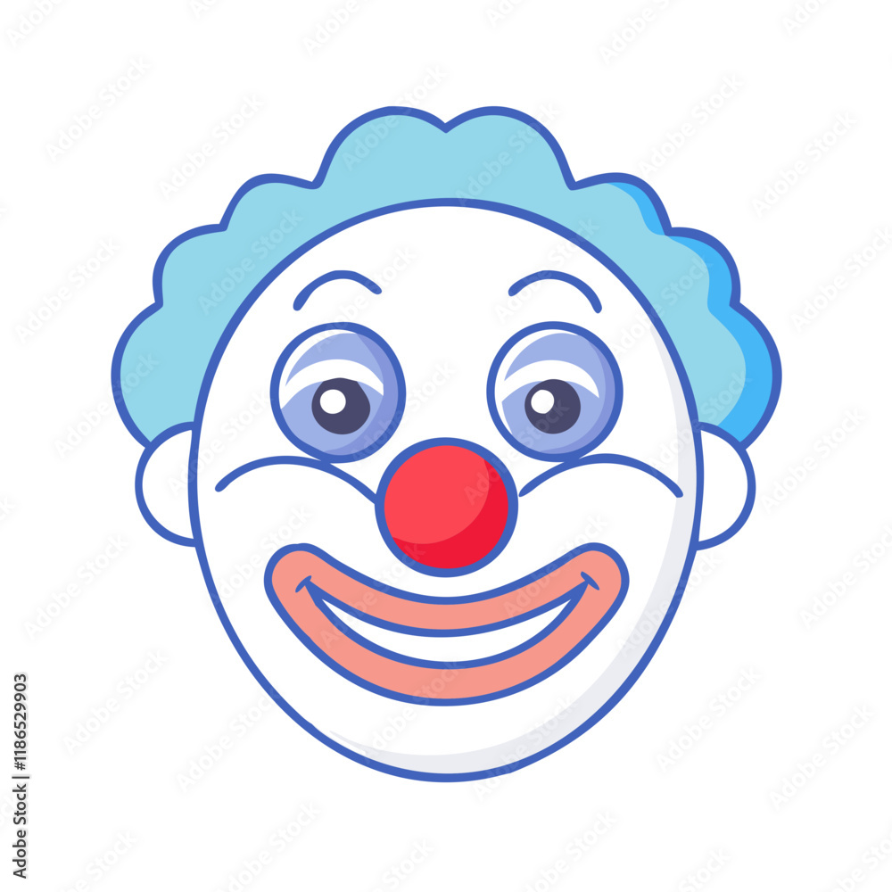 clown face vector icon, fools’ day vector illustration - simple illustration of clown face perfect for logos, and fools’ day-themed designs. clown face vector icon, fools’ day vector illustration - simple illustration of clown face perfect for logos, and fools’ day-themed designs.