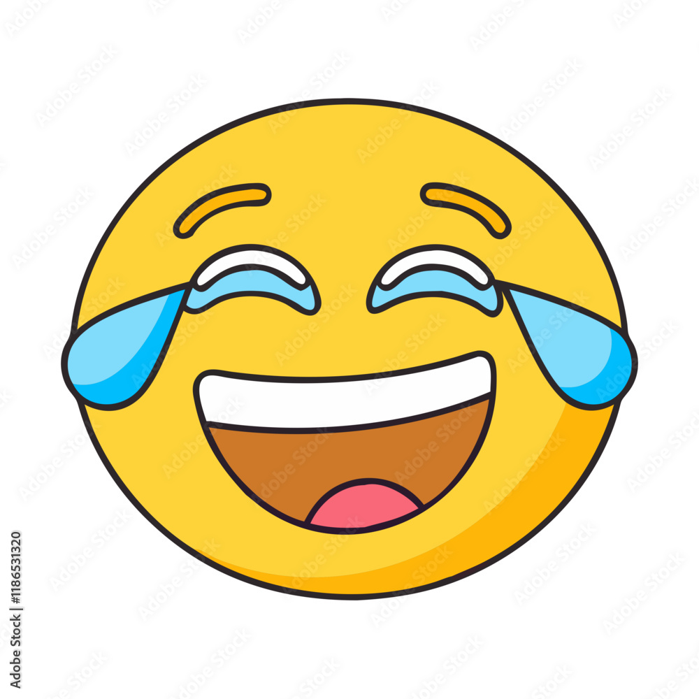 laughing face with tears vector icon, fools’ day vector illustration - simple illustration of laughing face with tears perfect for logos, and fools’ day-themed designs. laughing face with tears vector icon, fools’ day vector illustration - simple illustration of laughing face with tears perfect for logos, and fools’ day-themed designs.