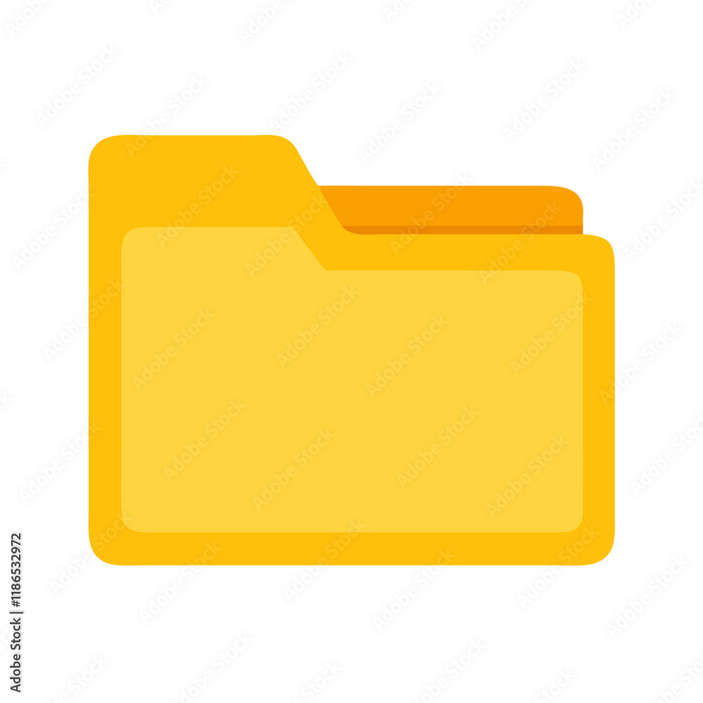 Simple File Folder Illustration - Perfect Vector for Digital and Organizational Use Simple File Folder Illustration - Perfect Vector for Digital and Organizational Use