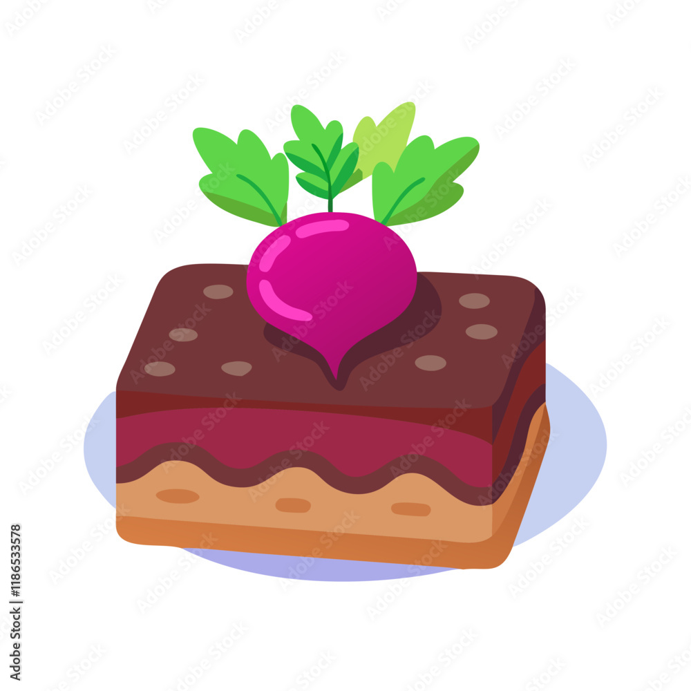Creative Dessert Illustration - Perfect Vector for Baking and Recipe Projects