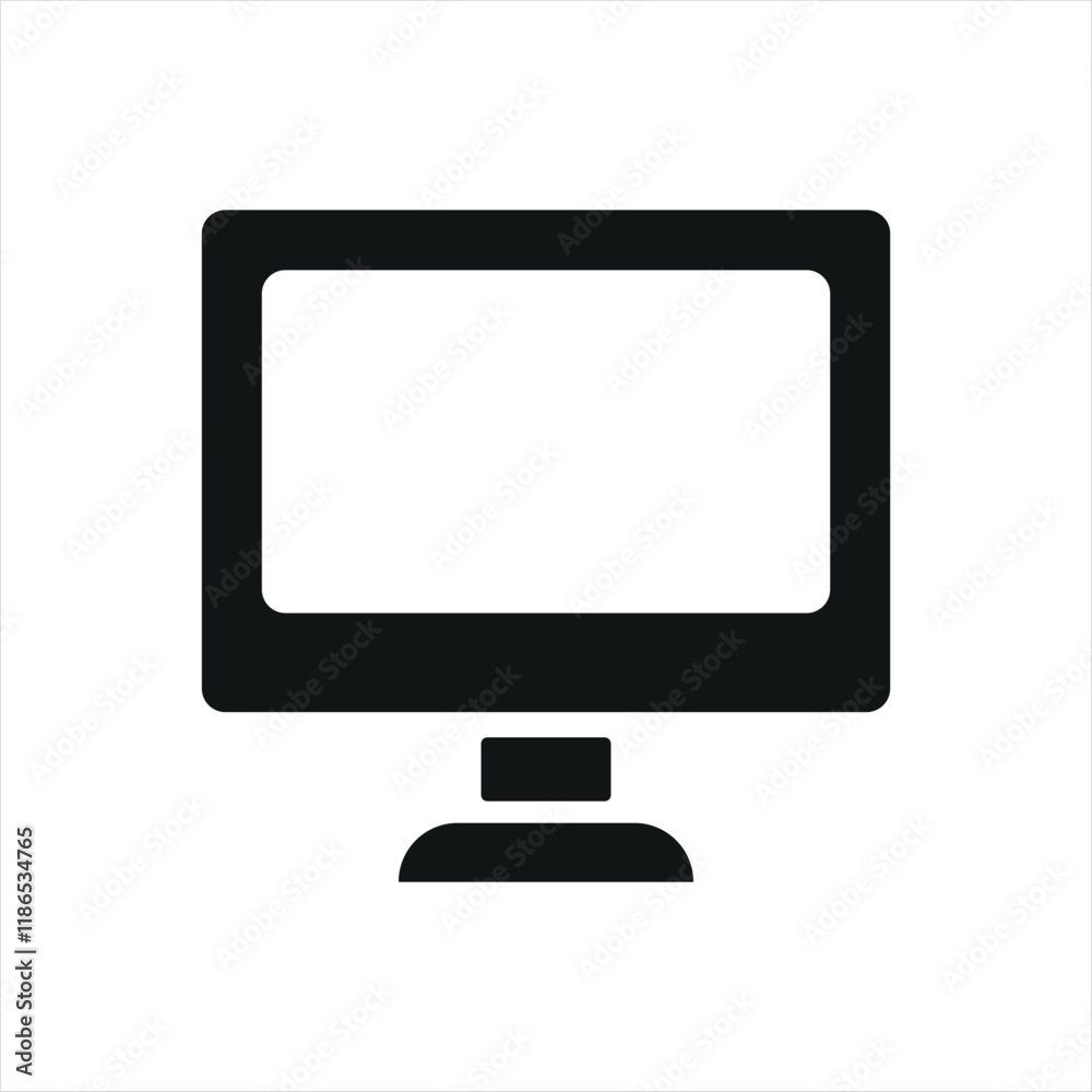 Computer icon featuring a clean and modern style, ideal for adding a professional touch to IT, communication, or education-themed projects Computer icon featuring a clean and modern style, ideal for adding a professional touch to IT, communication, or education-themed projects