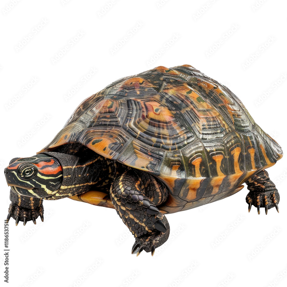 Fototapeta premium Photorealistic Turtle on a Clean transparent background for Individual Animal-themed Projects and Presentations